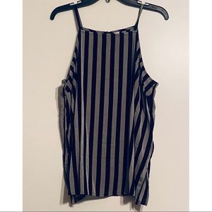 Black and gray stripped tank